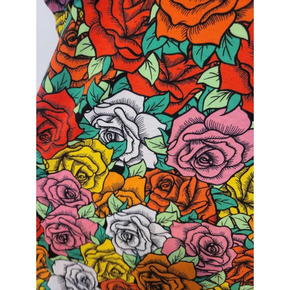 LuLaRoe Women XL Rose Art Gigi Top T‎ Shirt Stained Glass Wearable Art Dopamine - Picture 3 of 5